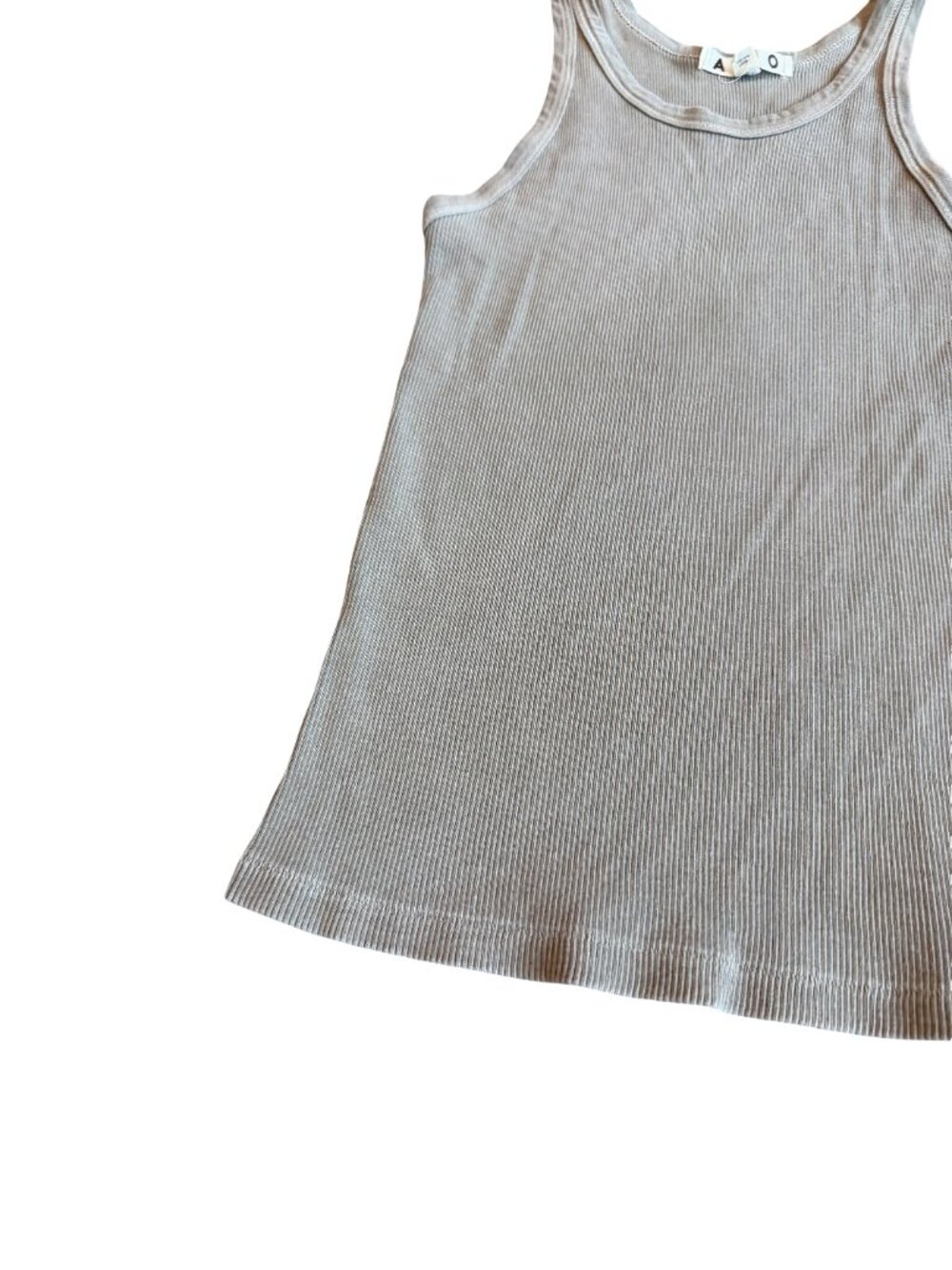 AMO Beige Ribbed Tank Top - Picture 6 of 14